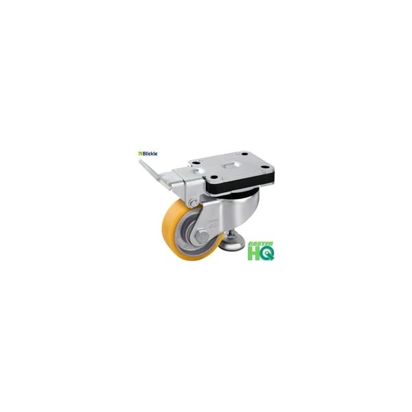 4"x1-9/16" Wheel, Blickle Leveling Caster W/ Fixed Position Opera
